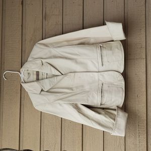 Leather jacket cream/white off color jacket size S